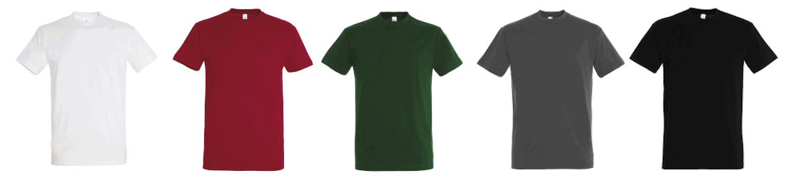 T-Shirts in verschiedensten Farben Farbige T-Shirts.